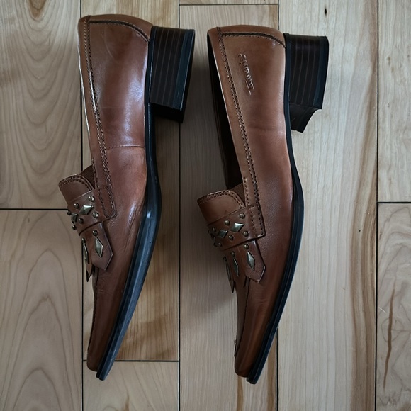 Tamaris Brown Leather Loafers - Picture 2 of 4